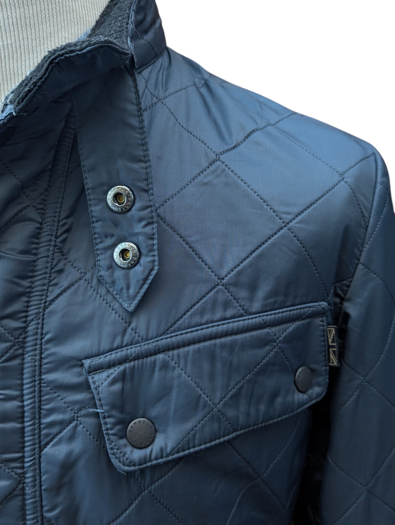 Barbour Jacket L Steel Blue Ariel Polarquilt Polyamide