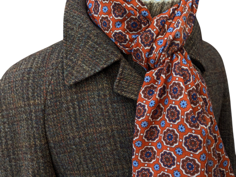 Vintage Dunn & Co. Harris Tweed Balmacaan Raglan Coat M/40 Brown Plaid wool