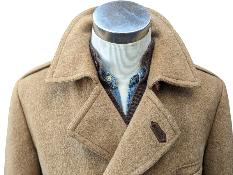 Vintage Hornes Royal Warrant DB Coat L Camel Heavy Wool/Alpaca