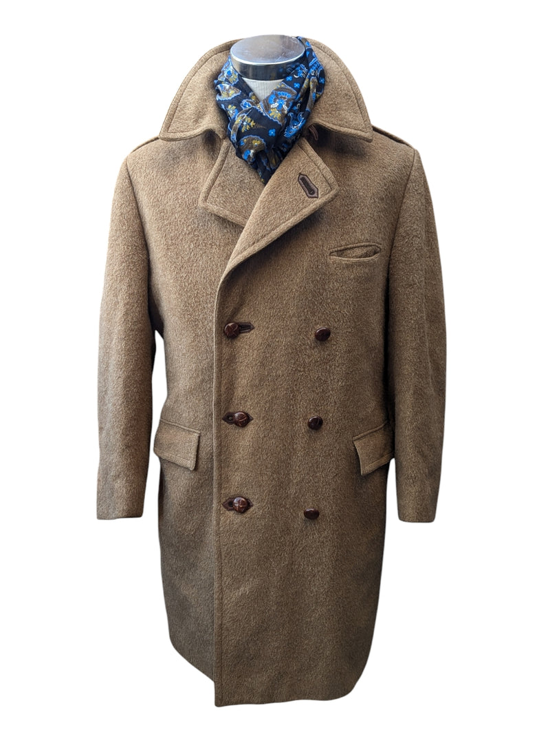Vintage Hornes Royal Warrant DB Coat L Camel Heavy Wool/Alpaca