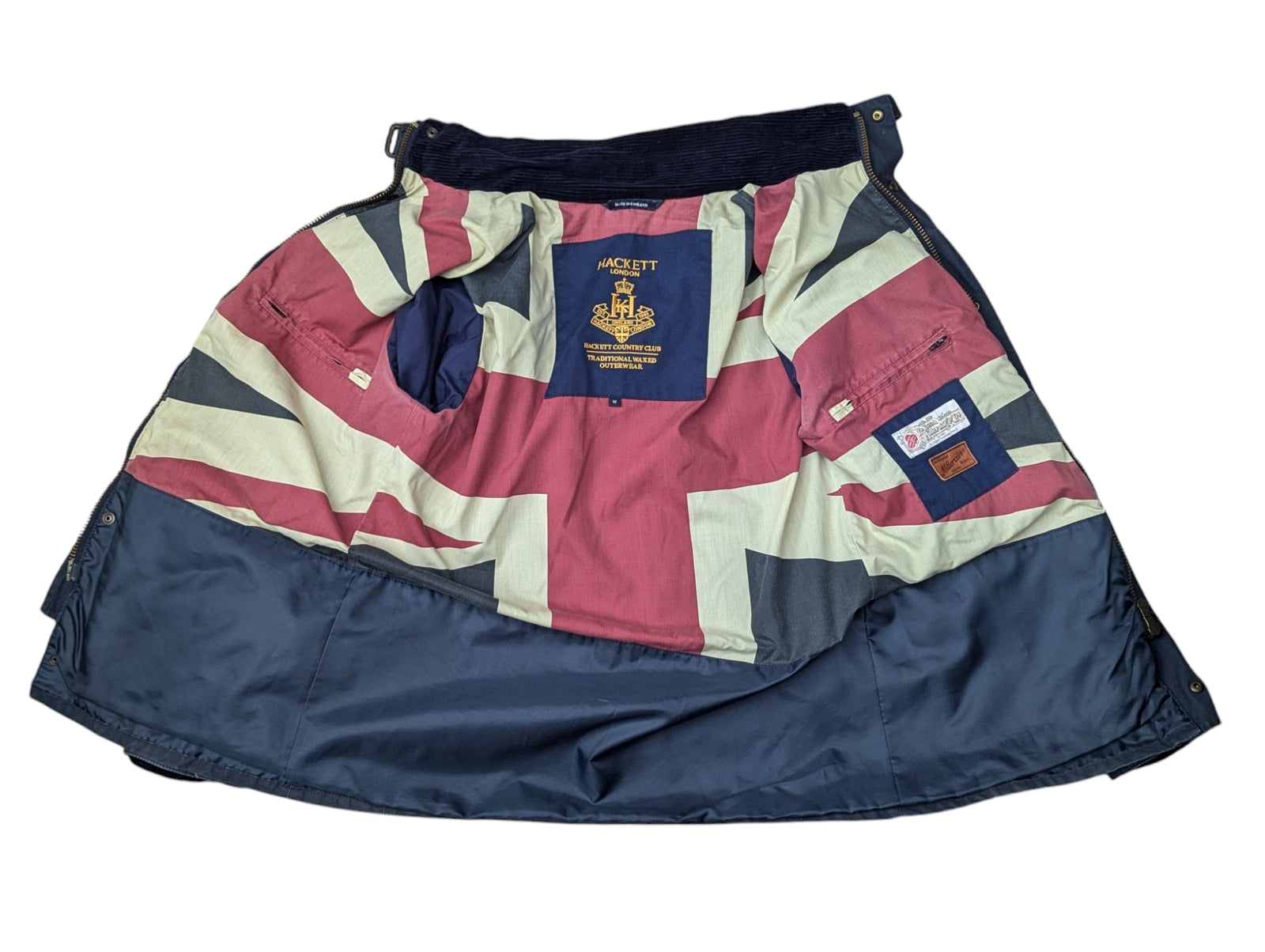 Hackett Field Rally Jacket M Blue Waxed Cotton England – eHABERDASHER