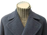 Vintage Crombie Belted DB Great Coat XL 44R/46R Grey Heavy Wool