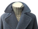 Vintage Crombie Belted DB Great Coat XL 44R/46R Grey Heavy Wool