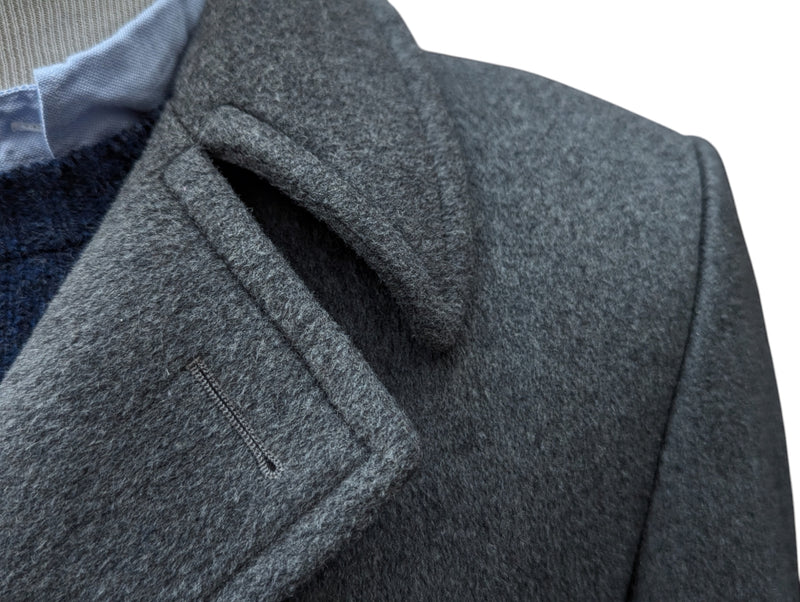 Vintage Austin Reed M 38/40S DB Peacoat Grey Wool/Cashmere