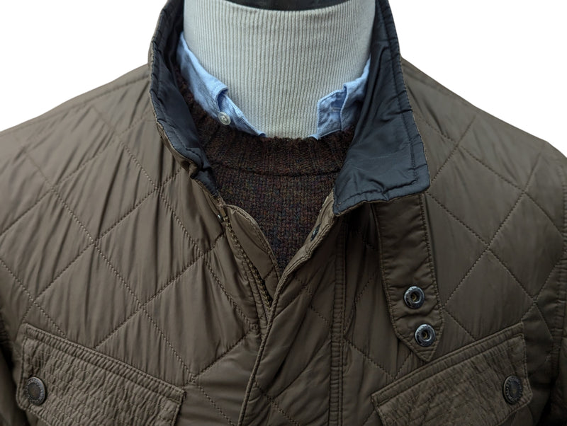 Barbour Jacket M Khaki Olive Ariel Padded Quilt Polyamide