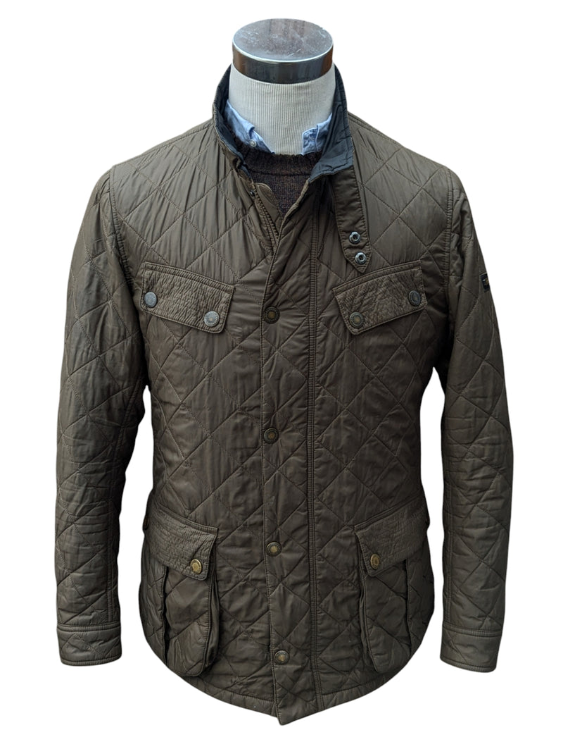 Barbour Jacket M Khaki Olive Ariel Padded Quilt Polyamide
