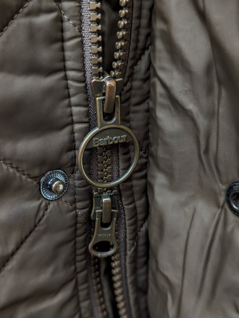 Barbour Jacket M Khaki Olive Ariel Padded Quilt Polyamide