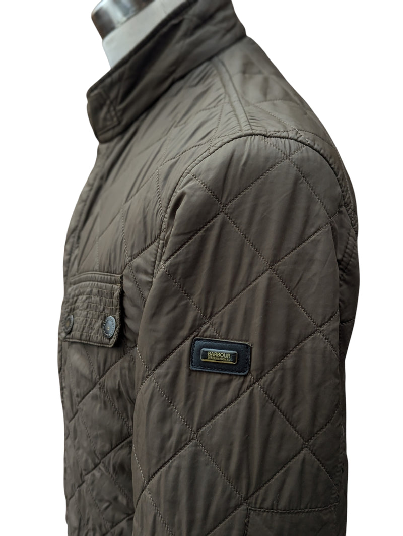 Barbour Jacket M Khaki Olive Ariel Padded Quilt Polyamide