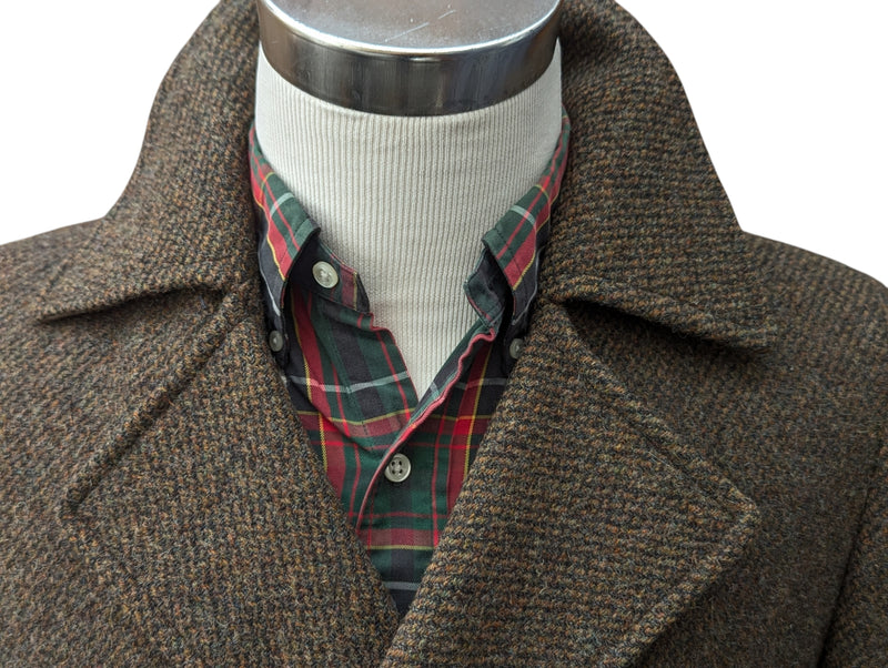 Vintage Dunn & Co. Pea Coat M/40 Soft Brown/Grey Wool Tweed