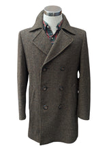 Vintage Dunn & Co. Pea Coat M/40 Soft Brown/Grey Wool Tweed