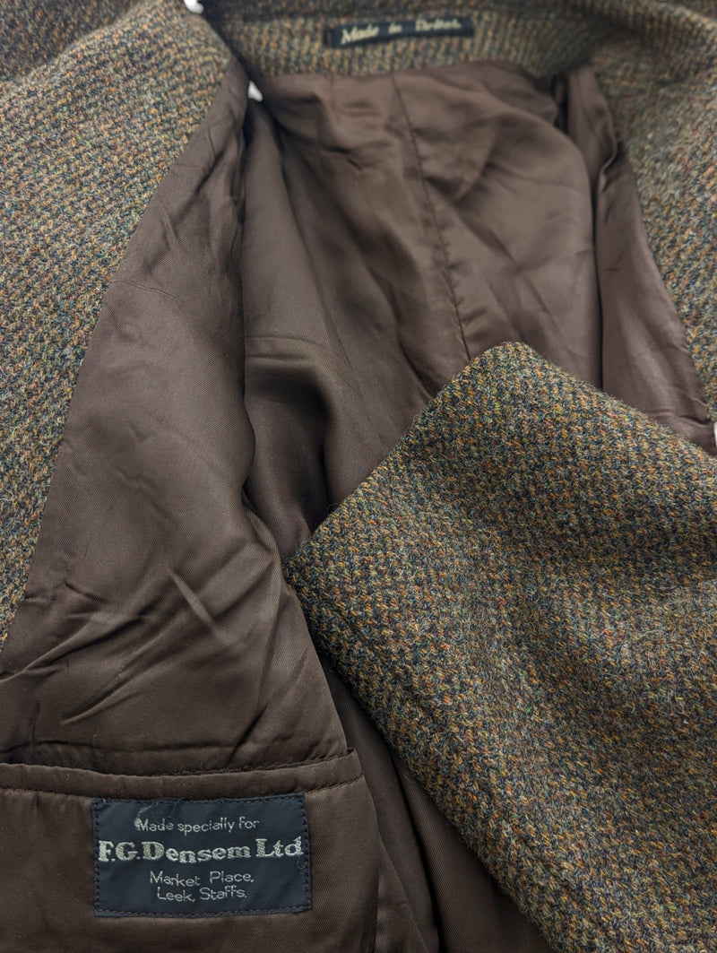 Vintage Dunn & Co. Pea Coat M/40 Soft Brown/Grey Wool Tweed