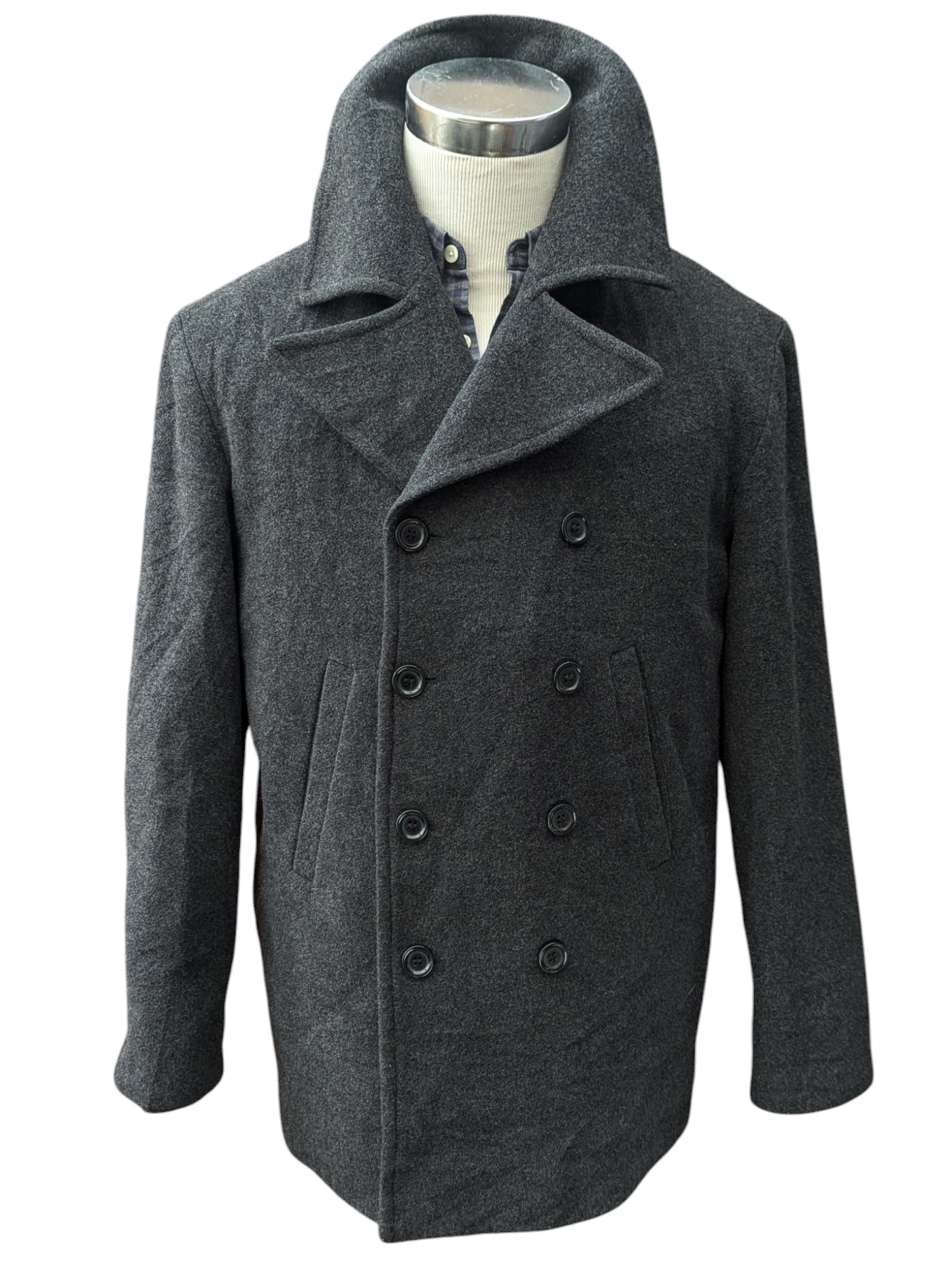 Vintage Oligos Italy S/M DB Peacoat Charcoal Grey Wool – eHABERDASHER