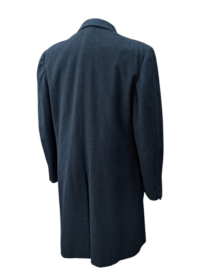 Vintage Chester Barrie Coat 44R Charcoal 4-button Heavy Cashmere/Wool