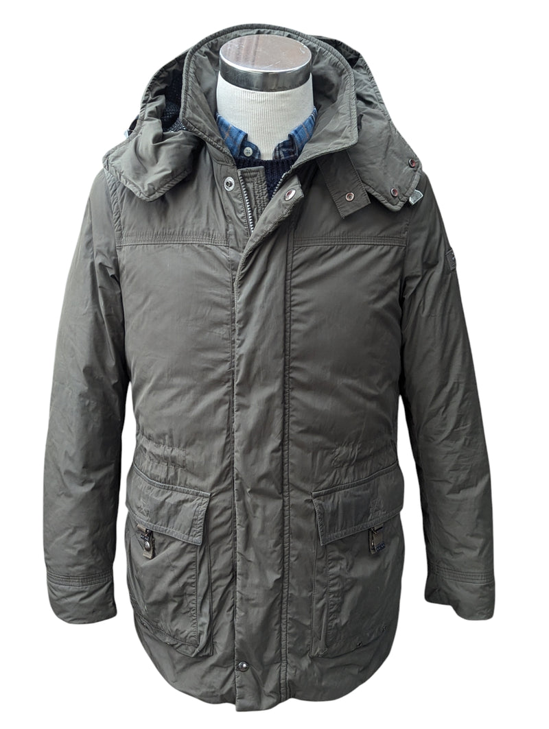 Peuterey Hooded Down Jacket M Olive Green Polyester