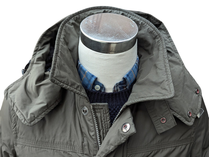Peuterey Hooded Down Jacket M Olive Green Polyester