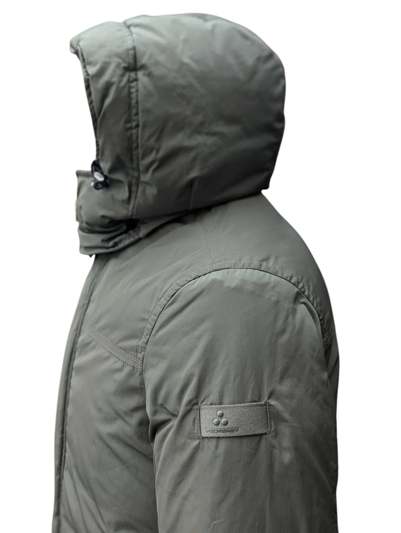 Peuterey Hooded Down Jacket M Olive Green Polyester