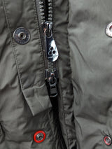Peuterey Hooded Down Jacket M Olive Green Polyester