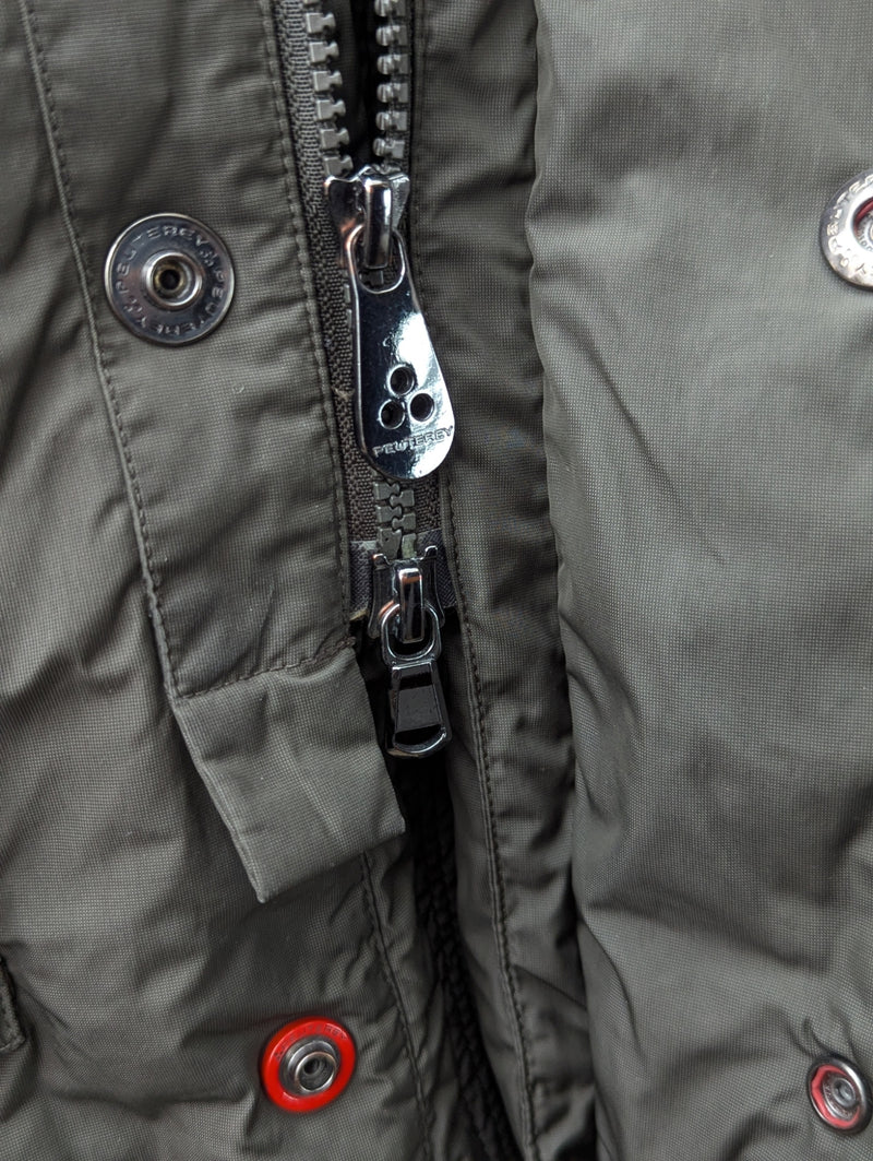 Peuterey Hooded Down Jacket M Olive Green Polyester