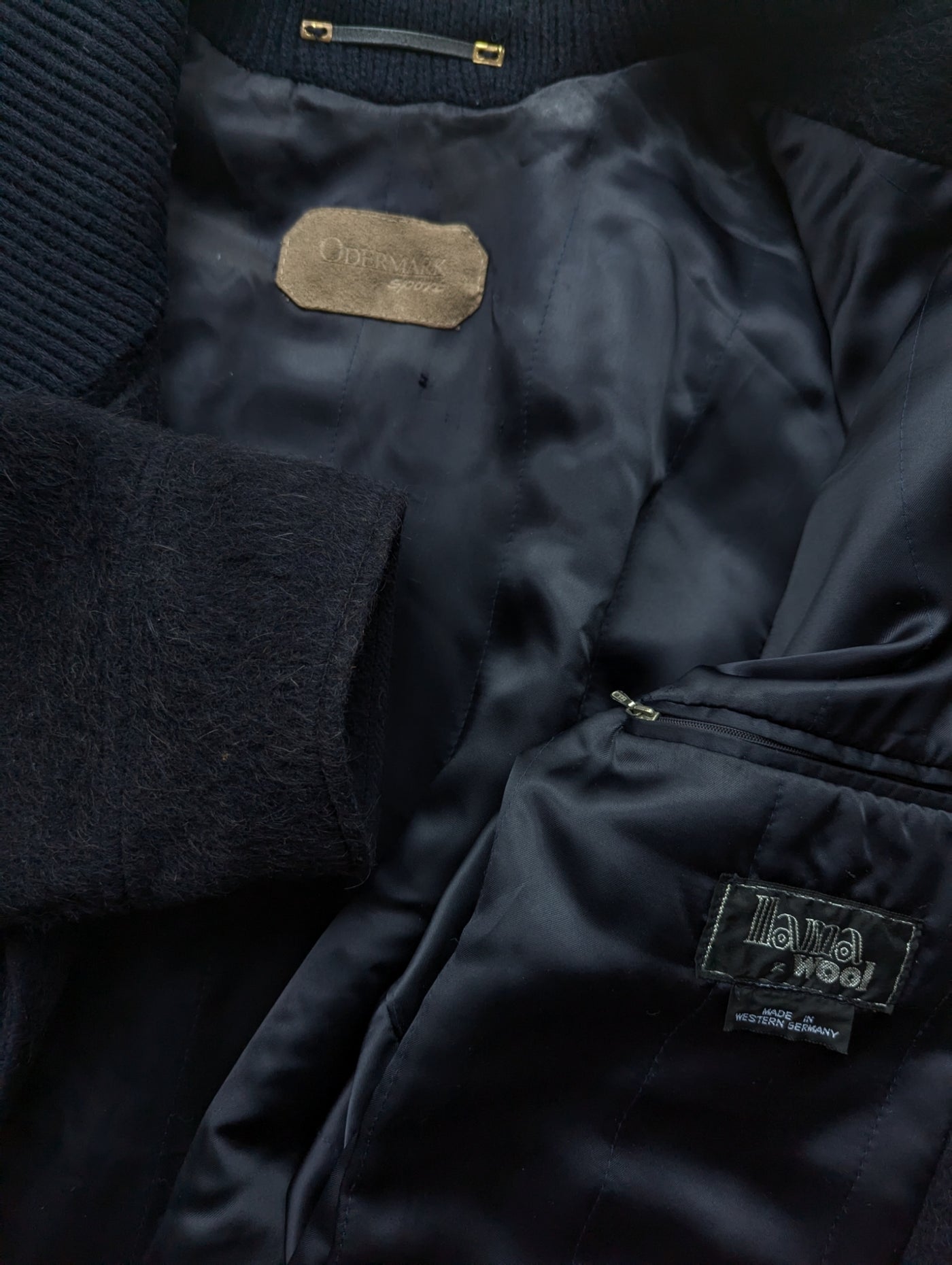 Vintage Odermark Shawl Coat L/XL Dark Blue Llama/Wool – eHABERDASHER