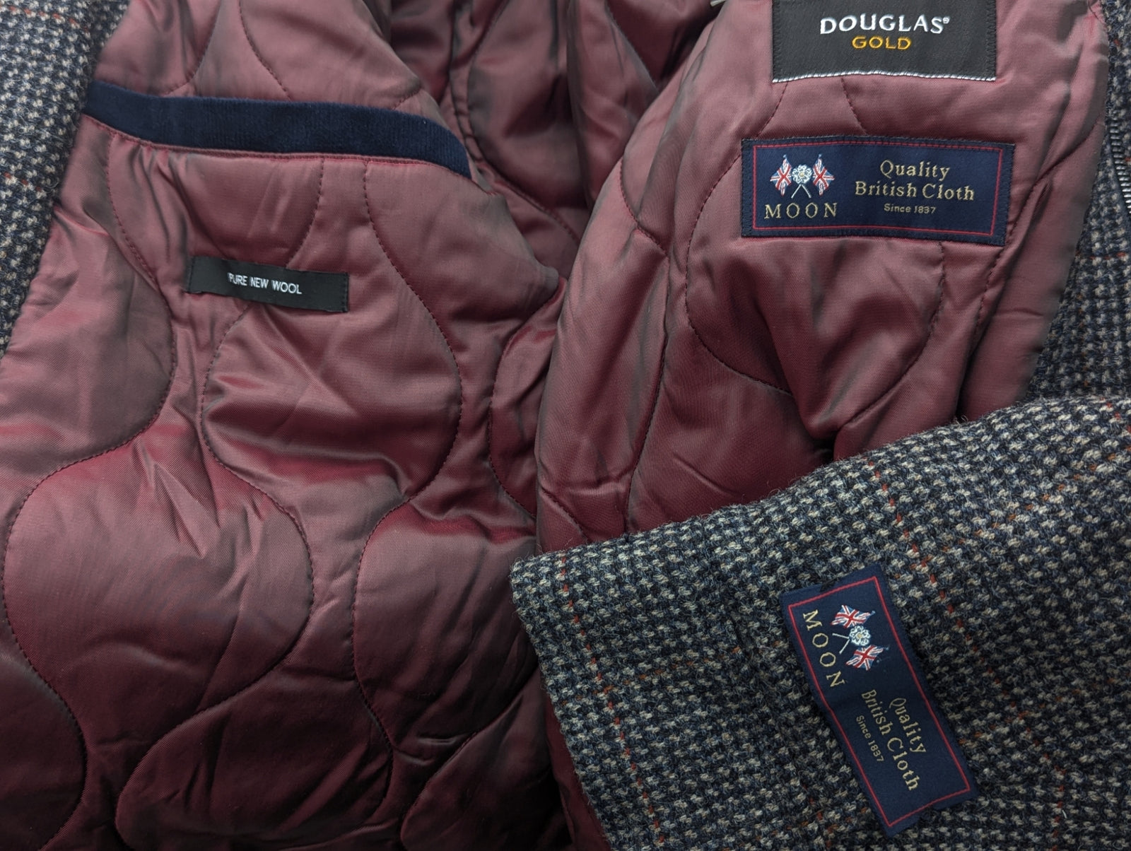 ニューヨーカー【Abraham Moon】HEAT SYSTEM スノーアウター Abraham Moon Car Coat XXL/50R Blue-Grey Tweed Wool – eHABERDASHER