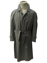 Corneliani Belted Raglan Balmacaan Coat XXL 46/48 Sage Green Wool/Cashmere