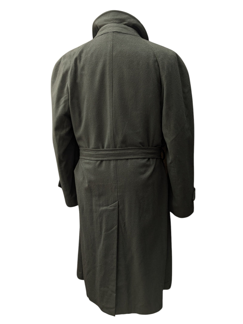 Corneliani Belted Raglan Balmacaan Coat XXL 46/48 Sage Green Wool/Cashmere