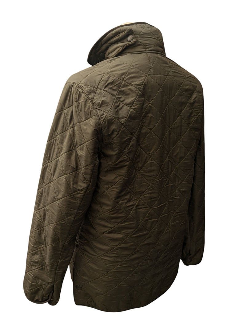 Barbour Coat S/M Olive Padded Polar Quilt Polyester
