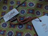 Battisti Scarf Green Geometric Lightweight Wool