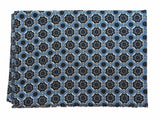 Battisti Scarf Light Blue Medallions Lightweight Wool