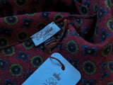Battisti Scarf Burgundy Red Geometric Lightweight Wool