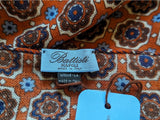 Battisti Scarf Burnt Orange Medallions Lightweight Wool
