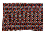 Battisti Scarf Burnt Orange Medallions Lightweight Wool