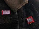 Vintage Baily's Leather Lamb Shearling Coat XL/44 Dark Brown 3-Button