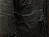 Barbour Coat M/L 40 Olive Green Border Waxed Cotton