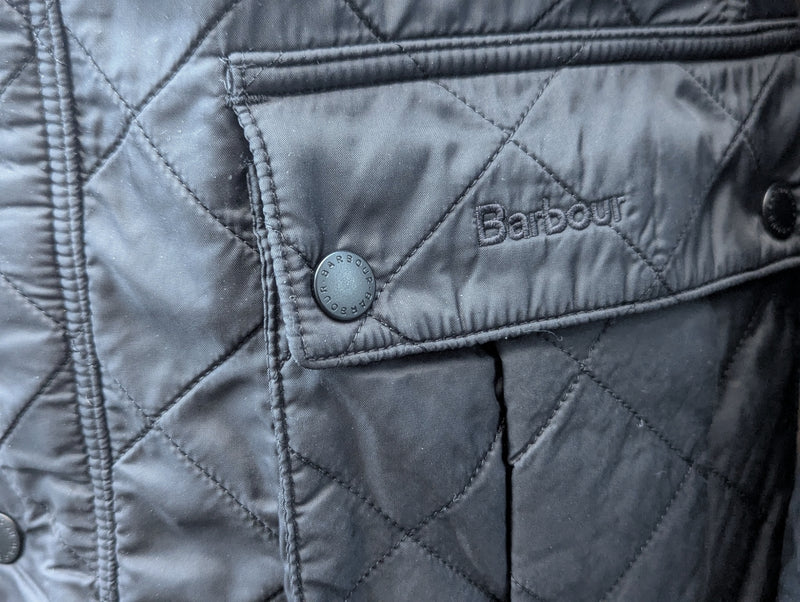 Barbour Jacket M Black Ariel Polarquilt Polyamide