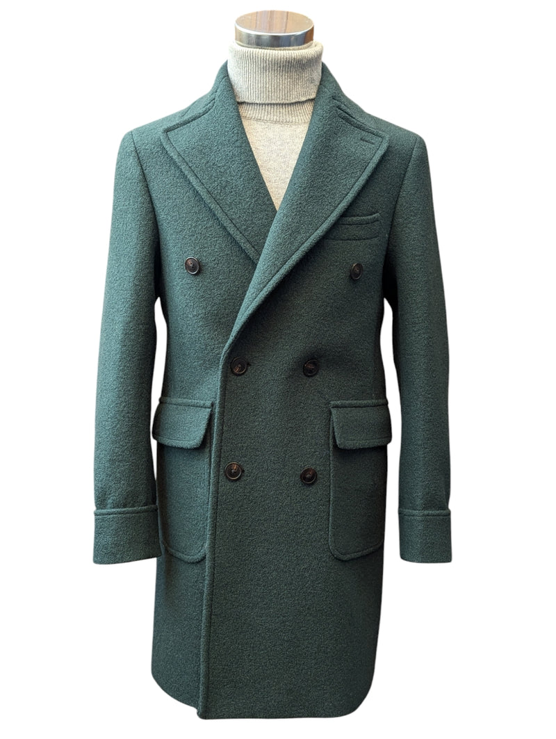 Benjamin Ulster Overcoat Dark Green Boiled Wool