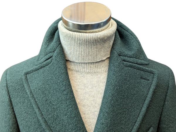 Benjamin Ulster Overcoat Dark Green Boiled Wool