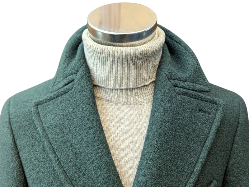 Benjamin Ulster Overcoat Dark Green Boiled Wool