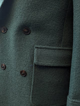 Benjamin Ulster Overcoat Dark Green Boiled Wool