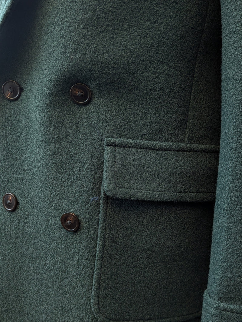 Benjamin Ulster Overcoat Dark Green Boiled Wool