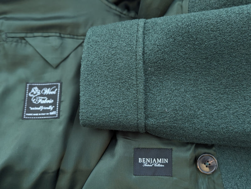 Benjamin Ulster Overcoat Dark Green Boiled Wool