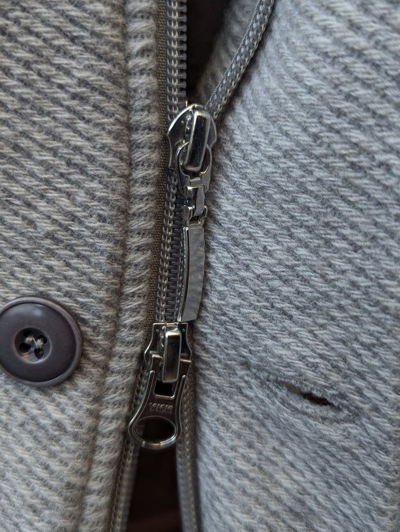 Gran Sasso Field Jacket L 52 Light Grey Padded Wool