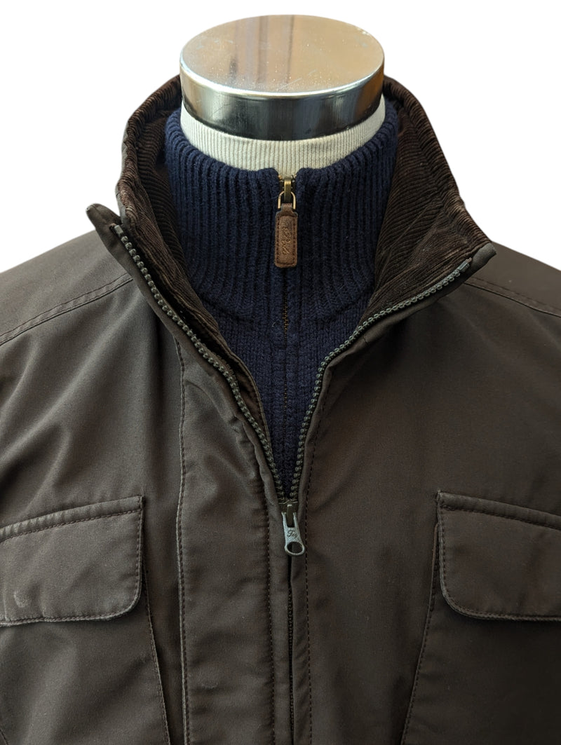Fay Field Jacket M/L Dark Brown Poliamid