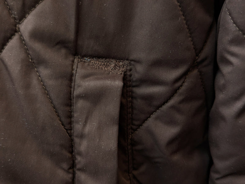 Barbour Jacket S/M Dark Brown Knightsbridge Polyester