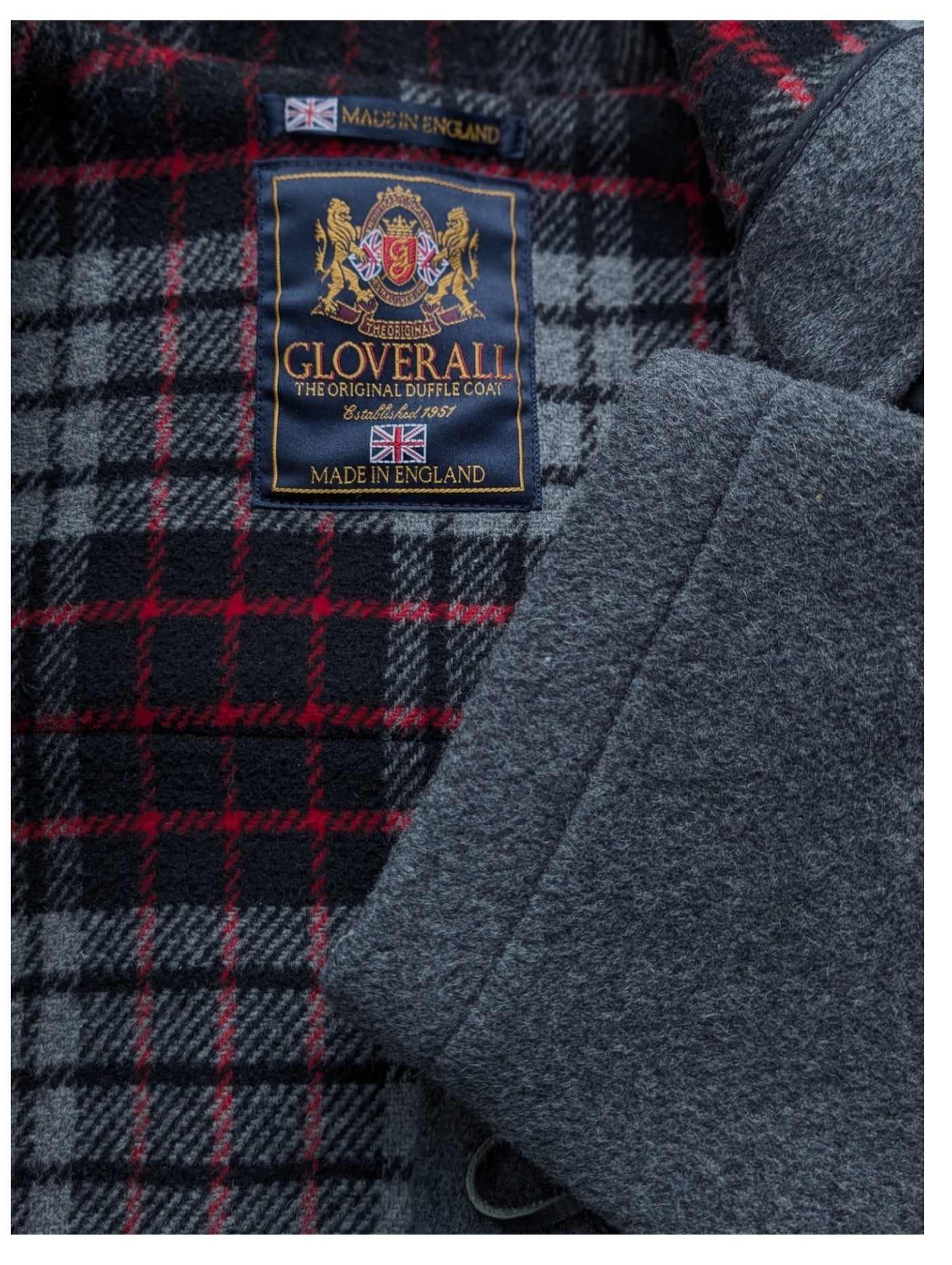 Gloverall Duffel Coat M/40 Charcoal Wool Blend – eHABERDASHER