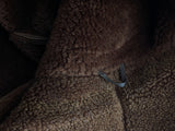 Vintage Richard Draper Leather British Shearling Coat L/XL Brown