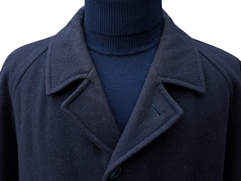 Vintage Canda Balmacaan Raglan Coat Large 46/48R Midnight Blue Wool
