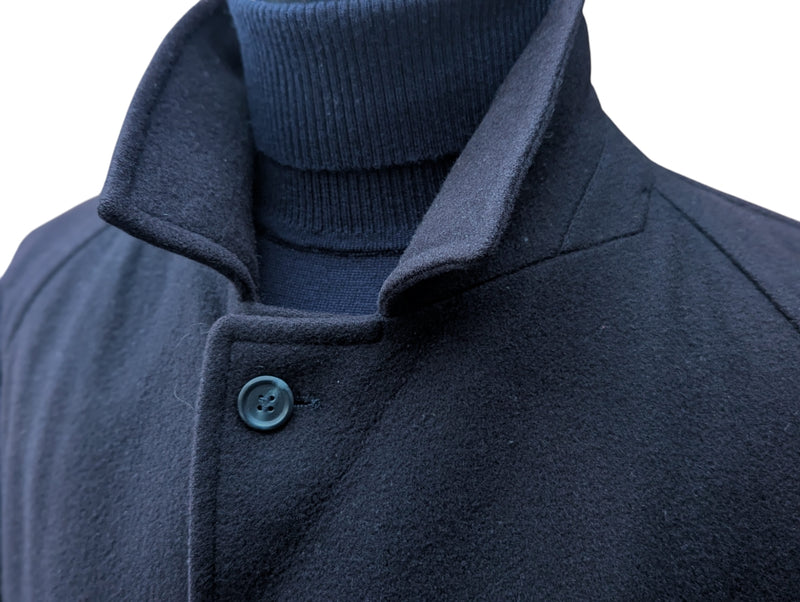 Vintage Canda Balmacaan Raglan Coat Large 46/48R Midnight Blue Wool
