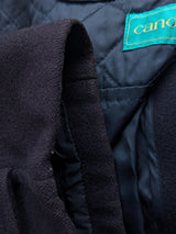 Vintage Canda Balmacaan Raglan Coat Large 46/48R Midnight Blue Wool