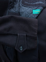 Vintage Canda Balmacaan Raglan Coat Large 46/48R Midnight Blue Wool